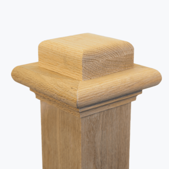 A350 | Box Newel Cap | "A" Style Flat Top | Fits 3 1/2" Post - All Things Stairs