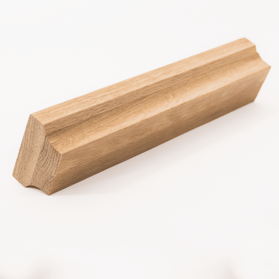 C - 6840S | Craftsman "T" Handrail | Solid Cap | White Oak - All Things Stairs