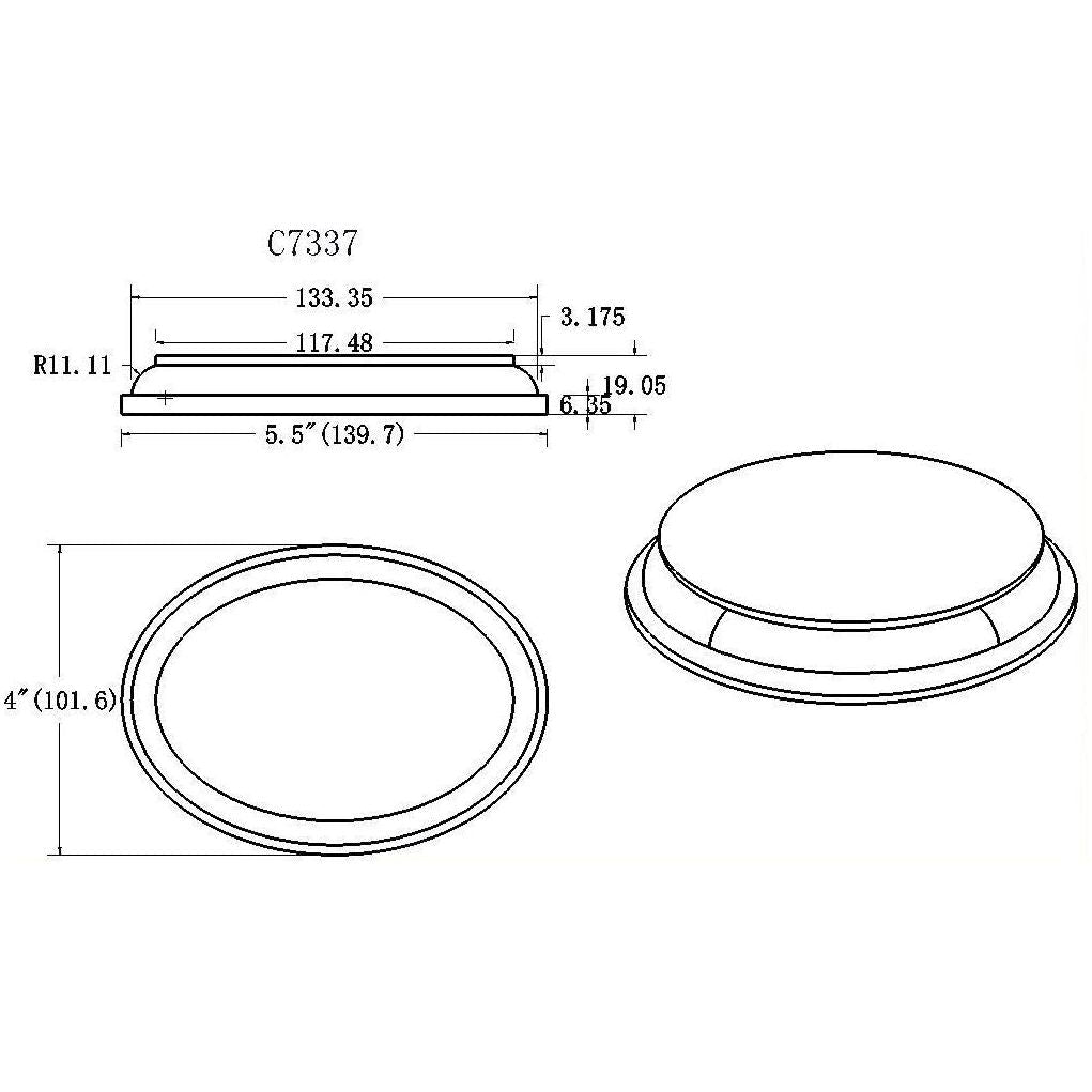 C - 7337 | Rosette (Oval) - All Things Stairs