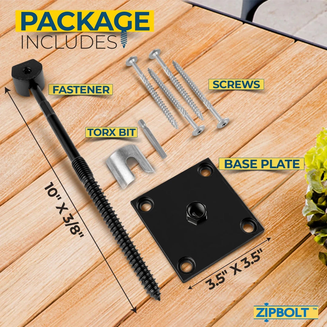 Exterior Newel Post Anchor - for Anchoring Surface Mount Exterior Posts to Decking, Patios, and Verandas - Durable Strength 4x4 Post Base (Actual 3.5x3.5) 17.800 XT - All Things Stairs