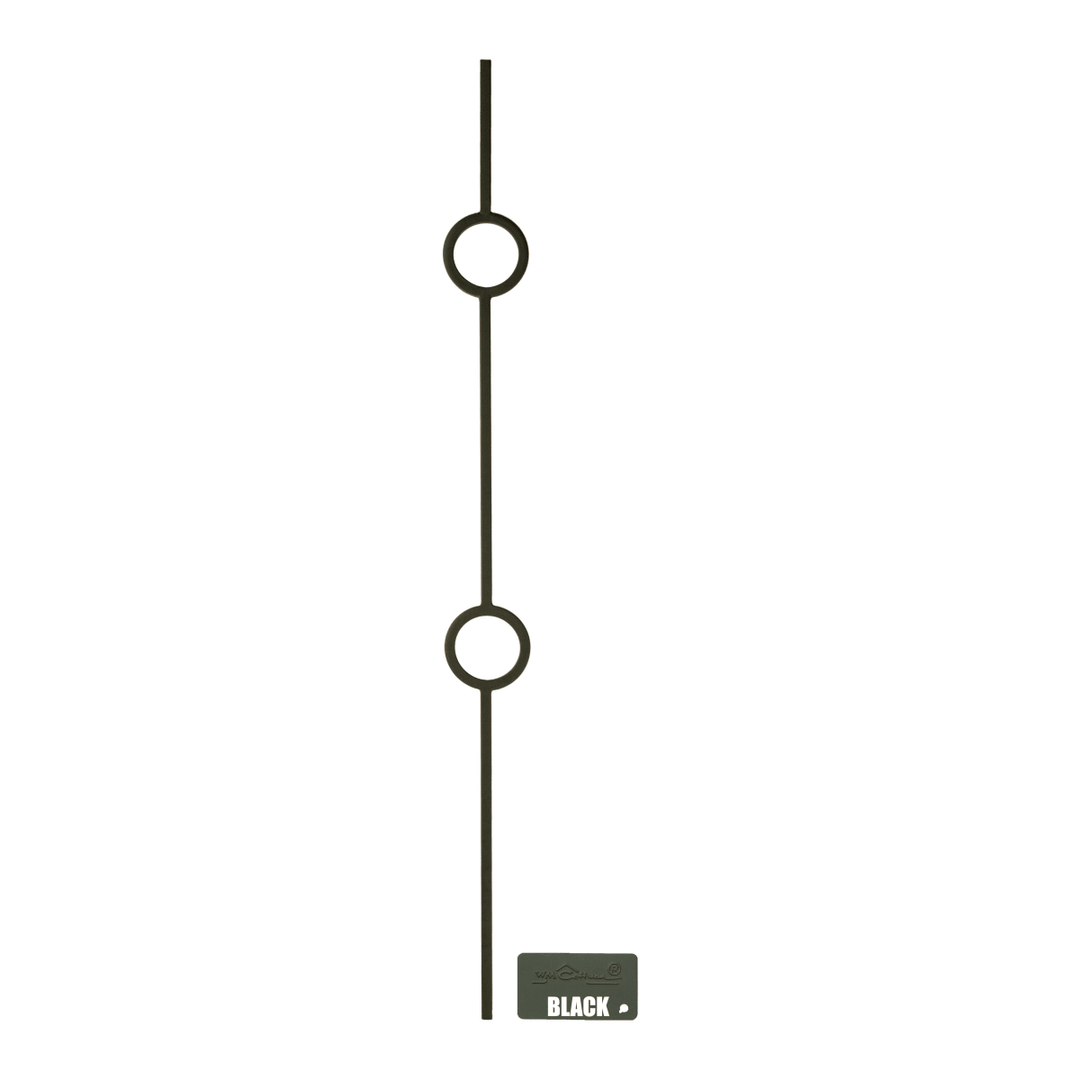 M40244 | Double Ring Iron Baluster | 2931 | 1/2" - All Things Stairs