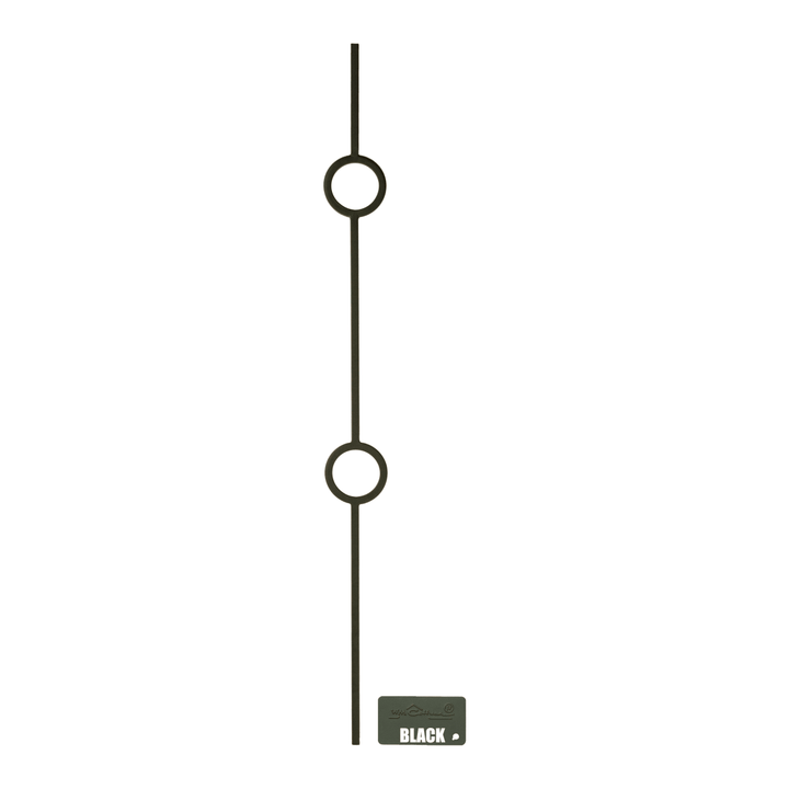 M40244 | Double Ring Iron Baluster | 2931 | 1/2" - All Things Stairs