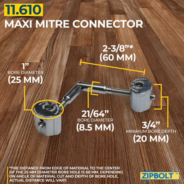 Maxi Mitre Connector - 11.610 Connects Mitered Staircase Handrail Sections - All Things Stairs