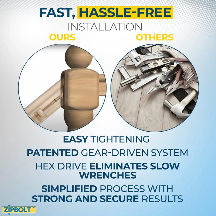 Slipfix Railbolt Handrail to Newel Post Connector — 13.960 Easily Fasten Staircase Handrails to Newel Posts - All Things Stairs