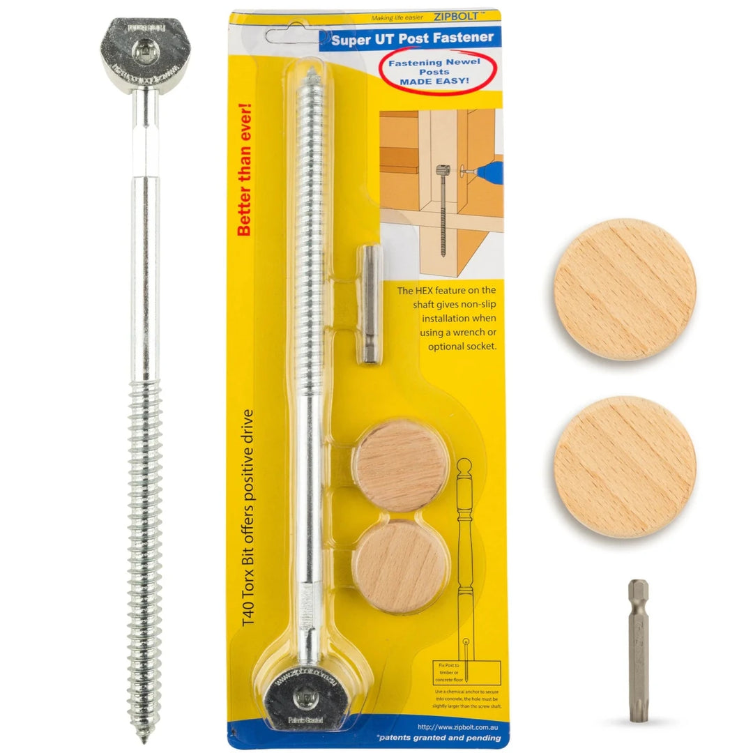 Super UT Newel Post Fastener — 14.110 Quick and Easy Wrench - Free Installation of Staircase Newel Posts - All Things Stairs