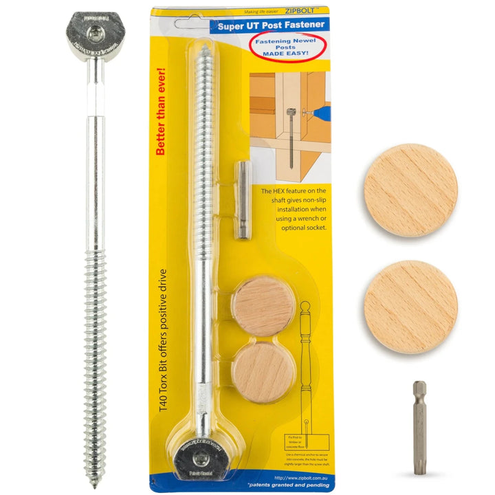 Super UT Newel Post Fastener — 14.110 Quick and Easy Wrench - Free Installation of Staircase Newel Posts - All Things Stairs