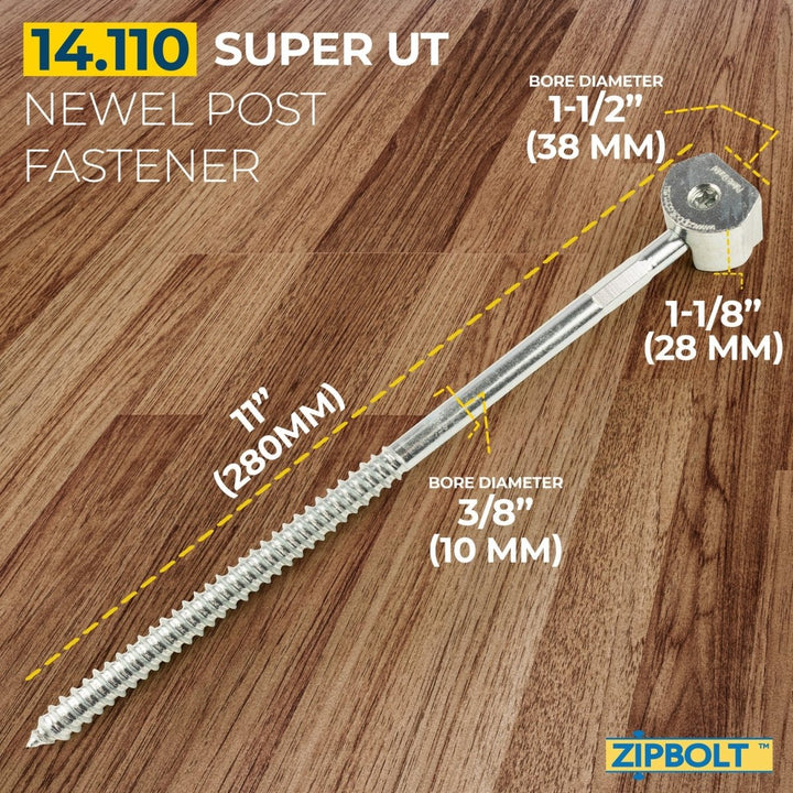 Super UT Newel Post Fastener — 14.110 Quick and Easy Wrench - Free Installation of Staircase Newel Posts - All Things Stairs