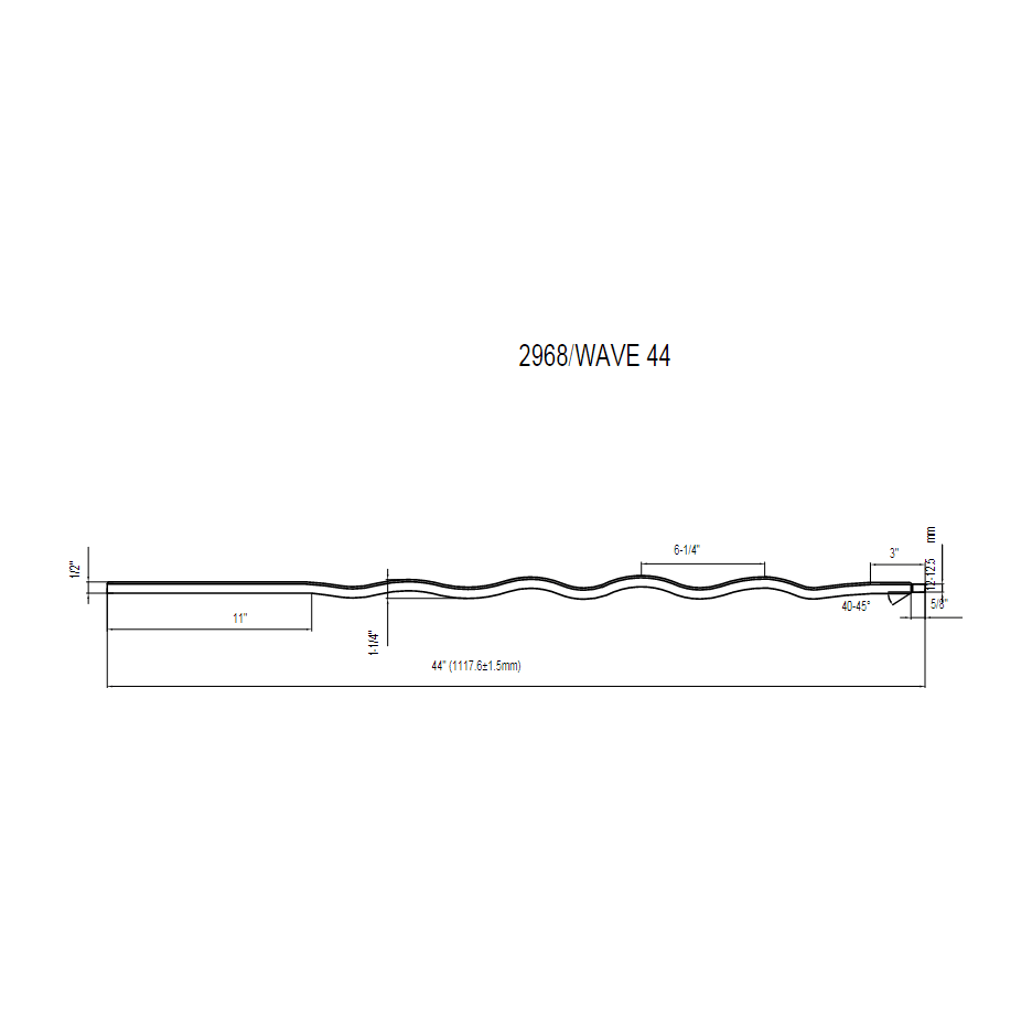 WAVE 2968 | Wave Iron Baluster 1/2" - All Things Stairs