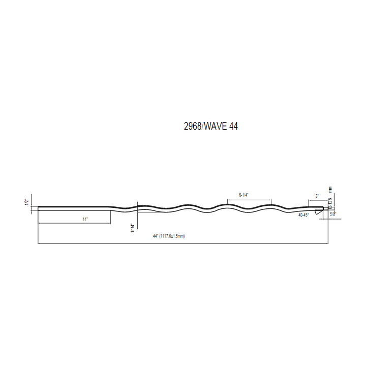WAVE 2968 | Wave Iron Baluster 1/2" - All Things Stairs
