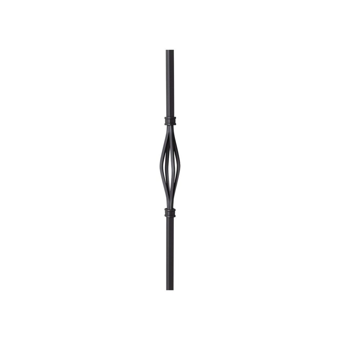 2GR18 | Iron Baluster | Round | Slimline Basket | 5/8" - All Things Stairs