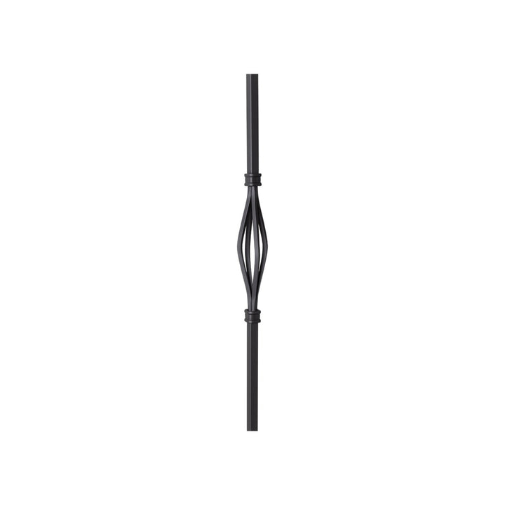 2GR18 | Iron Baluster | Round | Slimline Basket | 5/8" - All Things Stairs