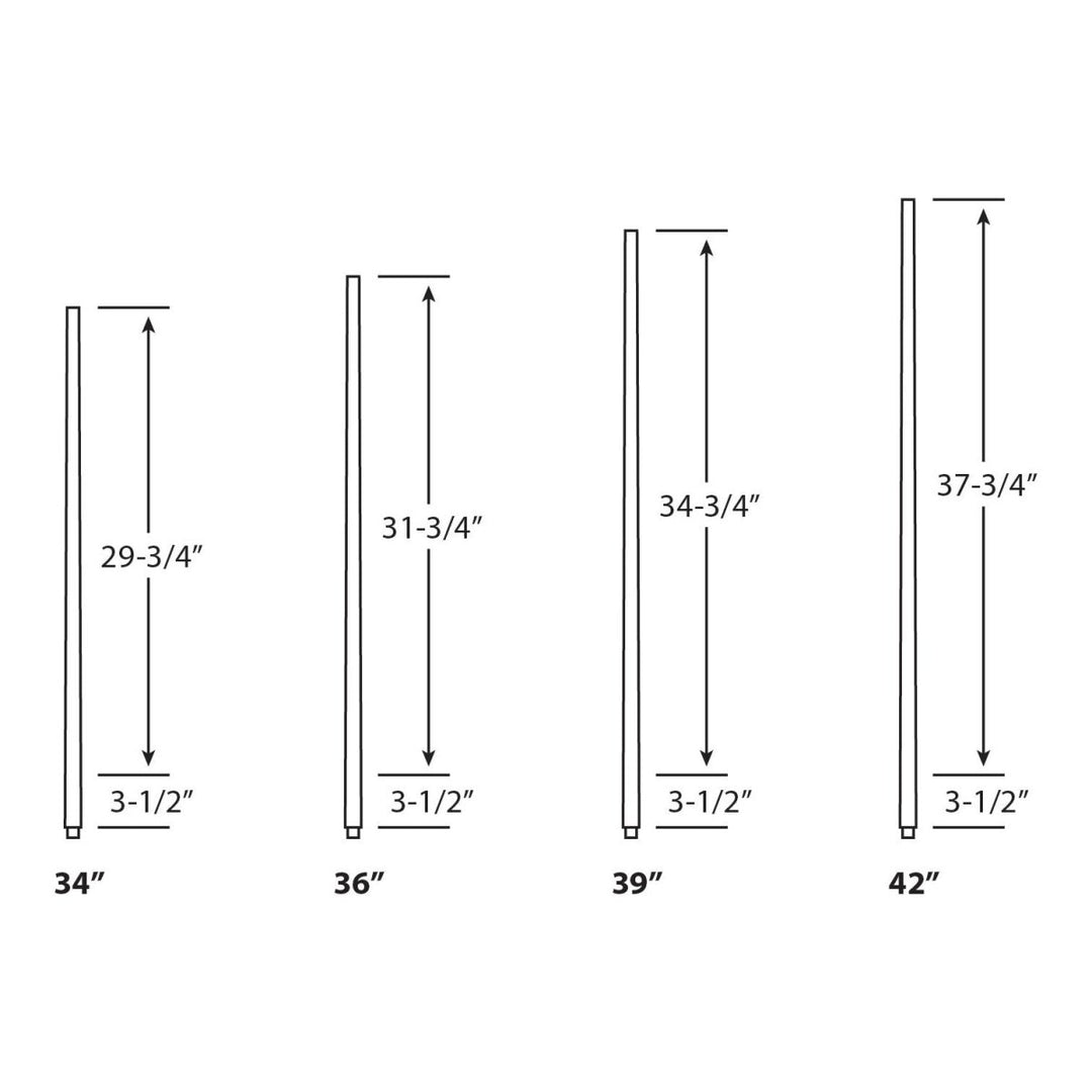 5040 | Wood Baluster | Craftsman Tapered Round | 1 - 1/4" - All Things Stairs