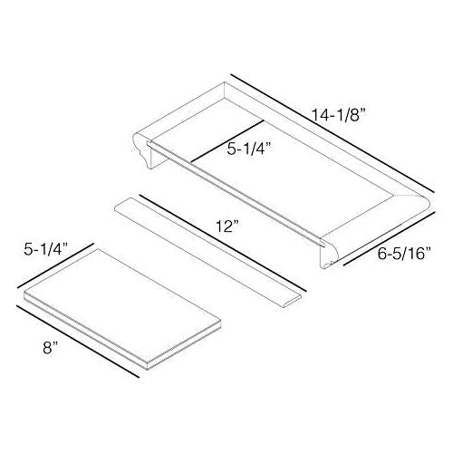 8271 | Complete Universal Tread Kit | False Tread Cap | Riser | Trim - All Things Stairs