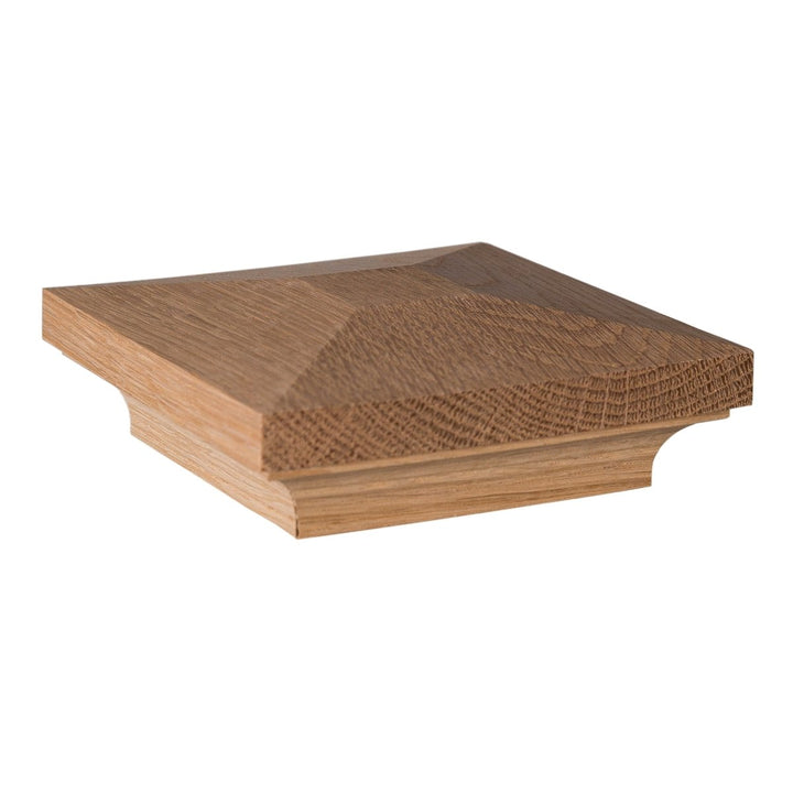 935 | Flat Peak Newel Cap | Fits 3 1/2" Post - All Things Stairs