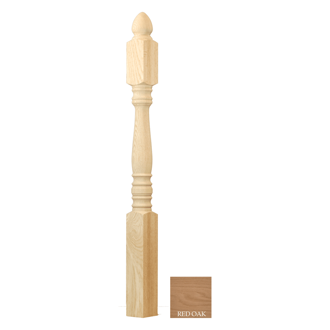 C - 4242 | Hampton Starting Newel | 7 - 3/16" Top Block | 56" - All Things Stairs