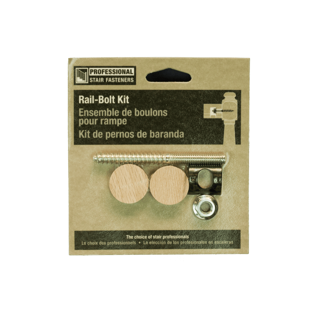 C3302 | Rail Bolt Fastener with 1" Flush Mount Plugs - All Things Stairs