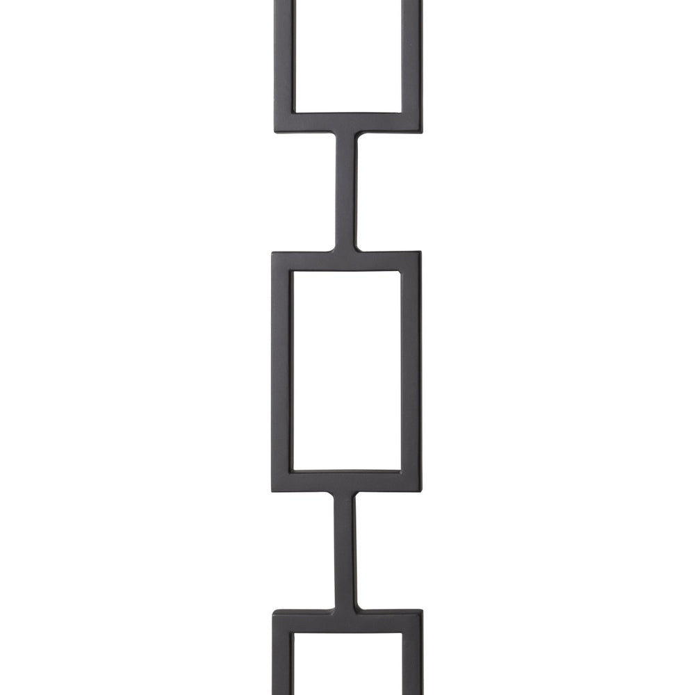 CLEARANCE | T83 | Iron Baluster | Triple Rectangle | 1/2" x 44" | SATIN BLACK - All Things Stairs
