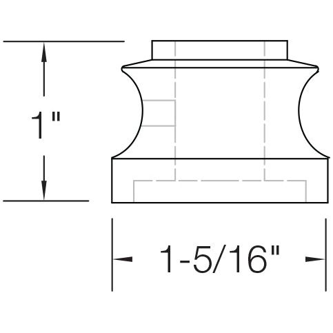 SH900 | Iron Baluster Shoe | Flat | 1/2" - All Things Stairs