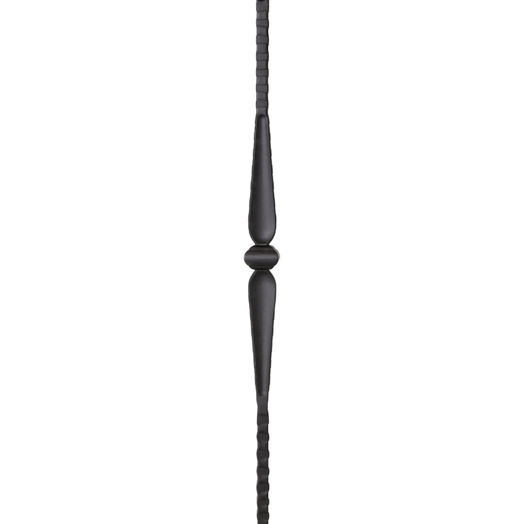 T42 | Iron Baluster | Gothic Hammered | Double Knuckle & Spoons | 9/16" - All Things Stairs